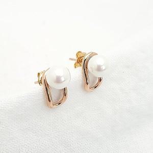 [현골드앤실버] 18k 진주 여자 금 귀걸이