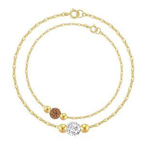 [기타][니지쥬얼리] 14K GOLD 글램 골든볼 체인 발찌
