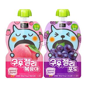 미닛메이드 쿠우젤리 2종 복숭아/ 5개+포도/ 5개 총10개