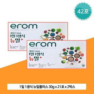 이롬 황성주 1일 1생식 뉴밀플러스 30g x 21포 x 2박스(총 42포) 식사대용 선식_WYL