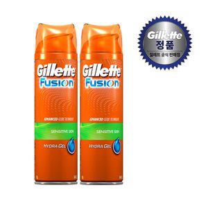 [질레트][P&G] 질레트 퓨전 하이드라젤 센서티브 스킨 쉐이빙젤 195g 2개