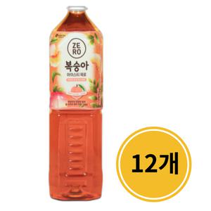 맥널티 복숭아 아이스티 제로 1.5L x 12개 대용량