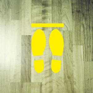 aaa166-스톱바 발자국 발바닥 그래픽스티커 x5쌍