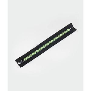 패션스타트 [20cm] 5호 유니크 포인트 알파벳 이빨 플라스틱 지퍼 네온그린