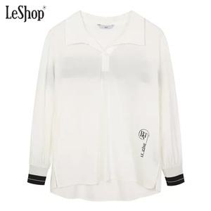 [르샵][르샵(LeShop)] 레터링 테이프 오픈카라 블라우스 (택가격 99000원)