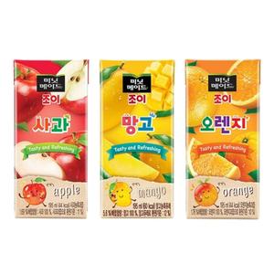 (미닛메이드 조이 사과 195mlx32팩) 사과.망고.오렌지 195mlx32팩/주스/음료수/사무실간식음료/팩음료/과일