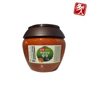 (다인) 순창명품 상황버섯 쌈장 2kg_ 햇살양념 쌈장 막장 바베큐고기