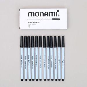 모나미 부드러운 수성 사인펜 12자루 세트