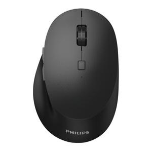필립스 SPK7607 블랙 무선 2.4GHz 멀티페어링 블루투스 저소음 마우스 최대 3대 연결 인체공학설계 최대 12