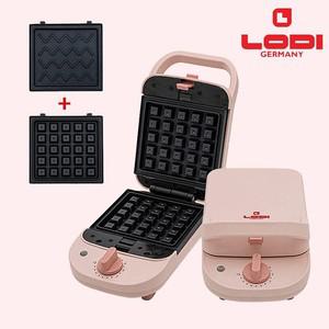 [로디] 2in1 디저트 메이커 핑크+플레이트와플 토스트