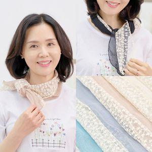 마미소 망사 배색 멋쟁이 스카프 레이스 여름 엄마 할머니 빅사이즈 40 60 마담 중년 여성 옷