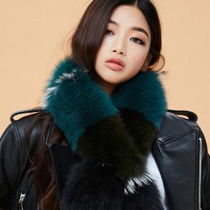 [드피엘] P02_블록 폭스스킨 머플러