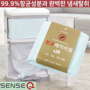 대진센스큐 항균 매직리필 S28[22/25L] 연속비닐봉투 올케이 매직캔리필호환 쓰레기봉지