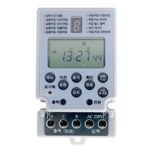 신성 소형 디지털 타임스위치 SST-25SD 5단자 미니타이머 판넬형 일주일 24시간 간판 시간조절
