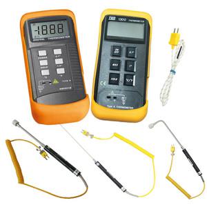 고온 K타입 산업용 온도계 모음 TES-1300 DM6801B 표면센서 와이어센서