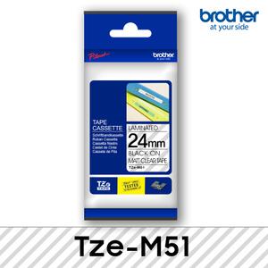 브라더정품 Tze-M51_투명무광/블랙24mmx5m 라벨테이프