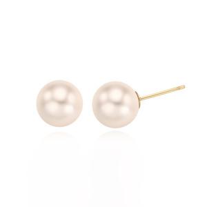 로이드 10mm 스와로브스키 진주 14k 귀걸이 LPFL4A10G