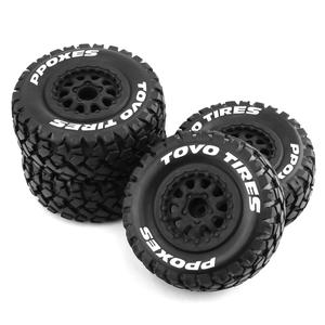 1/10 숏 코스 트럭 타이어 휠 Traxxas 슬래시 Arrma Senton HuanQi 727 Vkar 10sc HPI HSP RC카용 12mm 육