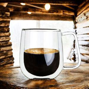 기프트용품 7day 이중 내열유리컵 250ml 손잡이 머그컵 보온 보냉 납품용