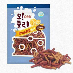[셀러허브 1][HYII2H5I_4B]오블리 트릿 연어+치즈버거100gX80개(1박스)