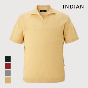 [INDIAN] 오픈넥폴로에리 반팔티셔츠_MIUBSYM2371