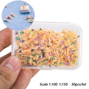 스케일 1:100 1:150 해변 모래 테이블 수영 장면 30Pcs에 키트 사람들 소형 풍경 모델 재료 대한 피규어 레이아웃 디오라마
