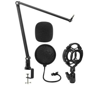 가능한 USB BLUE YETI 조정 서스펜션 필터 받침대 마이크 BM800 스탠드 콘덴서 가위 금속