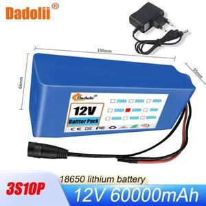 새로운 18650 3S10P 12V 60Ah 충전식 리튬 이온 배터리 팩 전기 자전거 호버보드 +