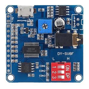 DY-SV8F 음성 사운드 재생 모듈 UART I/O 트리거 64Mbits 플래시 스토리지 보드 SD/TF 카드용 5W 8M