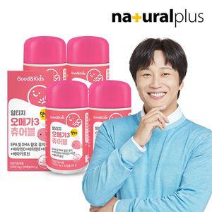 굿앤키즈 어린이 알티지 오메가3 츄어블 4병