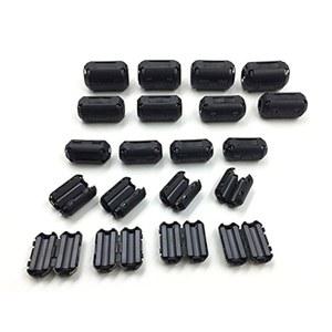 3.5mm /5mm /7mm /9mm /13mm 직경 케이블, 블랙용 페라이트 코어 코드 링 RFI EMI 노이즈 필터 서프레서 케이블 클립 20개 스냅