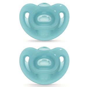 누크 센서티브 실리콘 신생아용 쪽쪽이 1단계 블루 X2