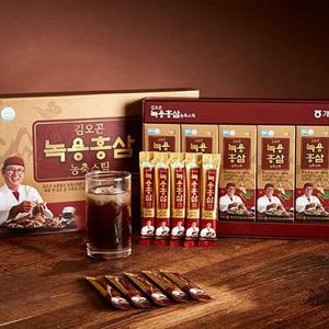 김오곤 녹용홍삼 농축스틱 10ml 30포 건강식품 명절선물세트
