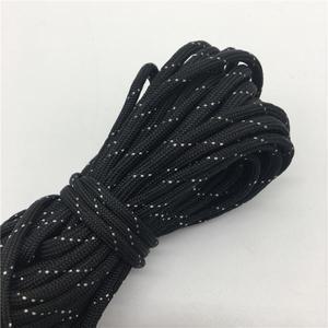 10yds 파라코드 550 낙하산 랜야드 로프 밀 스펙 타입 III 7 스트랜드 클라이밍 캠핑 서바이벌 장비  블랙