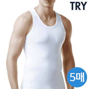 트라이 땀냄새 제로 순면 남성 데오 민소매 런닝5매