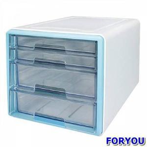 ForU252 포인트 미니 소품함 4단 민트 200mm 서류함 멀티케이스 사무 북엔드