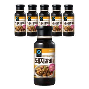 청정원 돼지갈비 양념, 500g, 6개