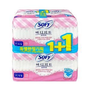 [제이큐]쏘피 바디피트 O 볼록맞춤 생리대 대형 19+19개입
