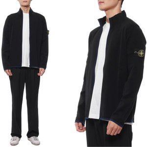 [부산점][스톤아일랜드][스톤아일랜드] 23FW 남성 와펜 패치 집업 니트 (7915503A1 V0020 23F) (7915503...
