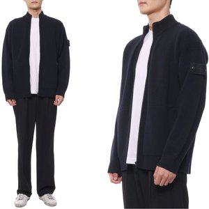 [부산점][스톤아일랜드][스톤아일랜드] 23FW 남성 와펜 패치 집업 니트 (7915561FA V0020 23F) (7915561...