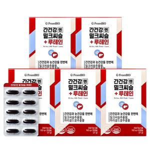 [프롬바이오] 간건강엔 밀크씨슬+루테인 30정x5박스/5개월/눈건강/루테인/눈노화관리/간피로개선