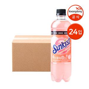 [본사직영] 썬키스트 제로 복숭아레몬 소다 600ml 24입
