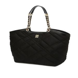 닥스 액세서리 24FW [DD CHECKER] 블랙 체크퀼팅 나일론 쇼퍼백 L DCBA4F753BK