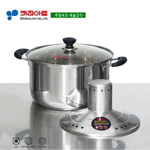 [퀸센스]키친아트 클린 스테인레스 스팀빨래솥34CM