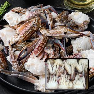 절단꽃게 S M L 2L 3L 450g (손질된 냉동꽃게, 절단게)