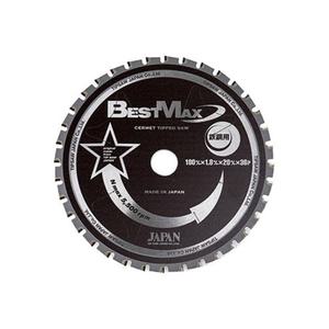 베스트맥스 금속용 원형톱날 180mm 36날 절단기날 불꽃방지 금속날 팁쏘 BM-180S