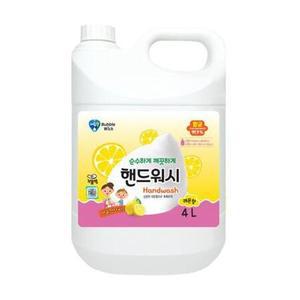 버블윅 레몬 손세정제 대용량 핸드워시 4L 거품형 리필