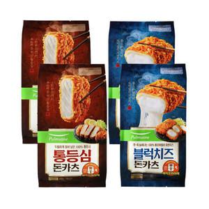 풀무원 통등심 돈까스 2개 + 블럭치즈 돈카츠 2개
