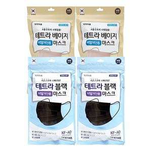 [보리보리/땡큐온]테트라 베이지 블랙 비말차단 마스크 대형 10매 x2개
