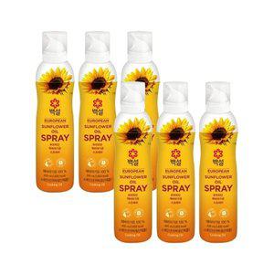 [기타]백설 유러피안 해바라기유 스프레이 200ml x6개